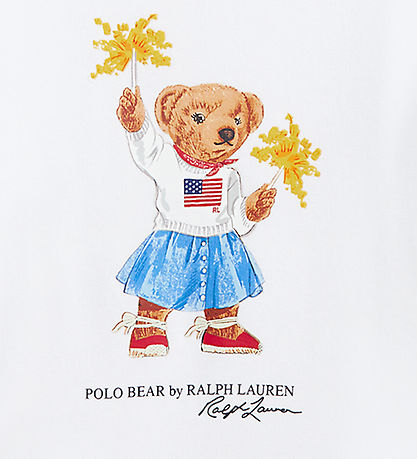 Polo Ralph Lauren Sweatshirt - Hvid m. Bamse