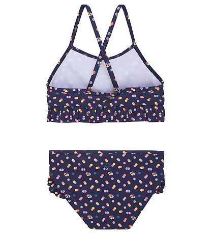 Color Kids Bikini - Dress Blue m. Prikker