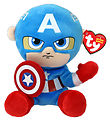 Ty Bamse - Beanie Babies - 18 cm - Marvel Captain America 
