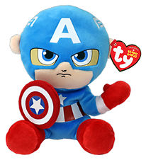 Ty Bamse - Beanie Babies - 18 cm - Marvel Captain America 