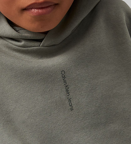 Calvin Klein Hættetrøje - Minimalistic Logo - Meteor Green