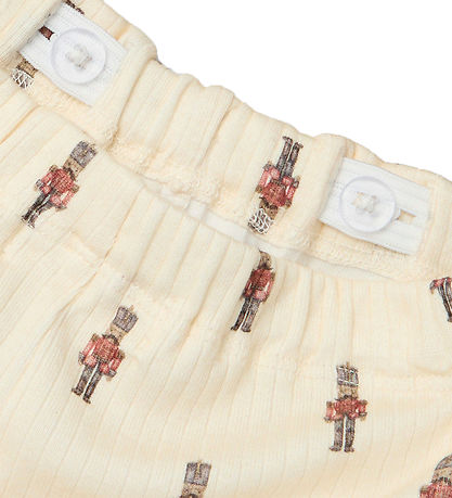 Lil' Atelier Bukser - Rib - NbmGio - Turtledove m. Tinsoldater