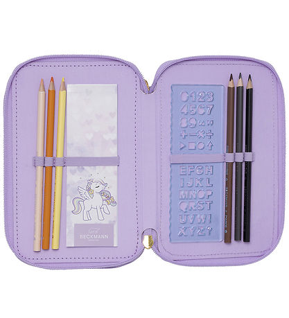 Beckmann Penalhus m. Indhold - Unicorn Princess - Purple
