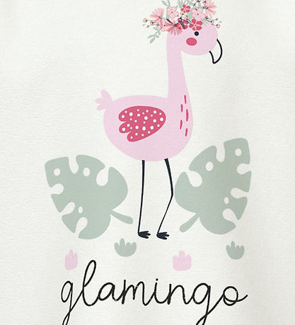 Name It T-shirt - NmfVigea - Bright White/Flamingo