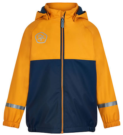 Color Kids Regntøj m. Seler/Fleece - PU - Cadmium Yellow/Navy