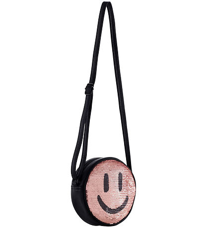 Molo Skuldertaske - Glitter Smile Bag - Sort/Rosa