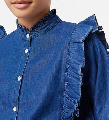 Molo Skjorte - Raphaella - Mid Blue Wash