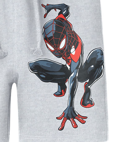 Name It Sweatshorts - NmmMu Spiderman - Light Grey Melange