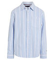 Tommy Hilfiger Skjorte - Vessel Blue/Hvidstribet