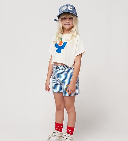 Bobo Choses Shorts - Circle Stripes - Blå