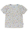 Hust and Claire T-shirt - Rib - Blancalina - Water m. Blomster