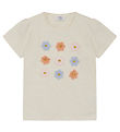 Hust and Claire T-shirt - Aliana - Whisper Melange m. Blomster