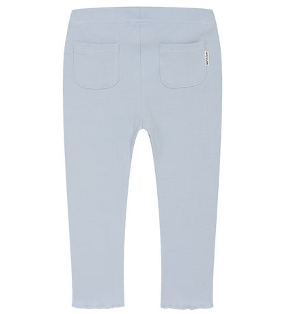 Hust and Claire Leggings - Rib - Le - Blue Flax m. Sløjfe