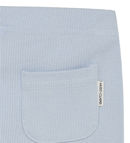 Hust and Claire Leggings - Rib - Le - Blue Flax m. Sløjfe