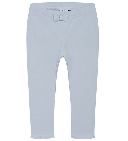 Hust and Claire Leggings - Rib - Le - Blue Flax m. Sløjfe