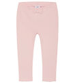 Hust and Claire Leggings - Rib - Le - Icy Pink m. Sløjfe