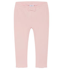 Hust and Claire Leggings - Rib - Le - Icy Pink m. Sløjfe