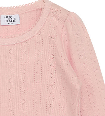 Hust and Claire Bluse - Andreia - Icy Pink m. Hulmønster