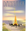 Vissevasse Affisch - 15x21 cm - Danmark - Sankt Hans