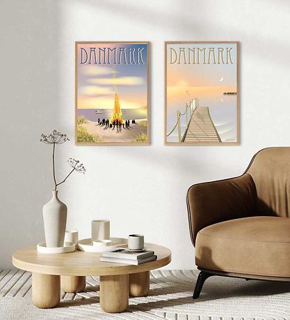 Vissevasse Plakat - 50x70 cm - Danmark - Sankt Hans