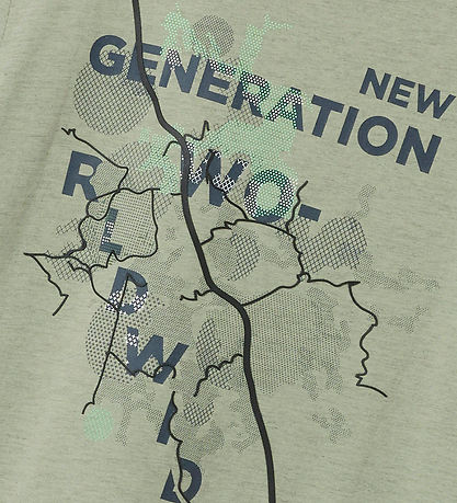 Name It T-shirt - NkmKendjo - Seagrass m. Print