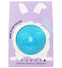 Inuwet Bath Bomb m. Duft - Blackcurrant - Turquoise m. Glimmer