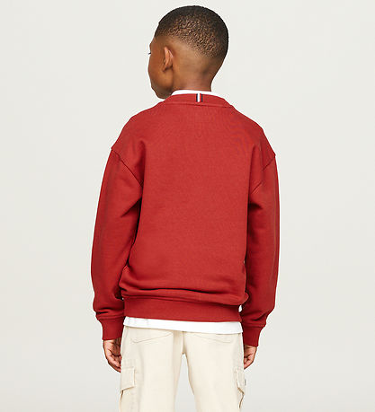 Tommy Hilfiger Sweatshirt - Varsity Embroidery - Dark Magma