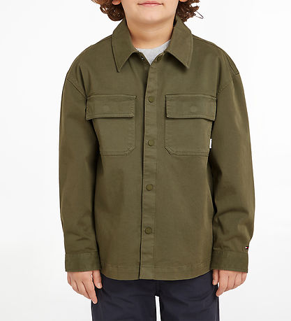 Tommy Hilfiger Skjorte - Utility Overshirt - Utility Olive