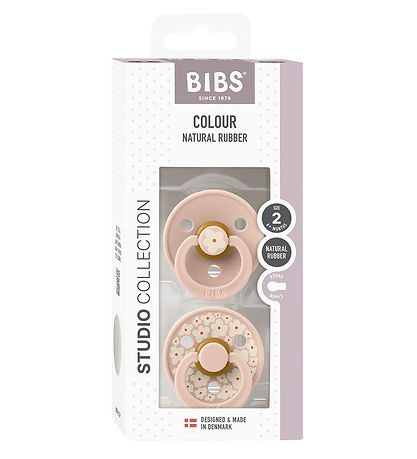 BIBS Colour Sutter - 2-pak - Str. 2 - Rund - Jasmin - Blush Mix
