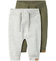 Name It Sweatpants - Noos - NbnTakki - 2-pak - Light Grey Melang
