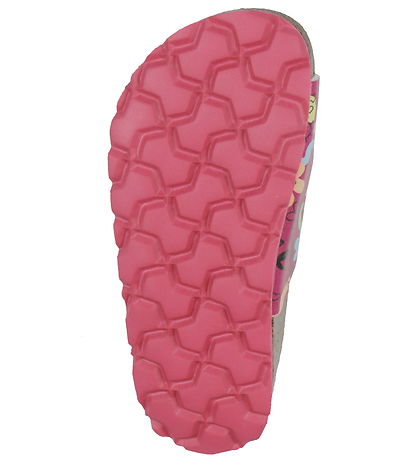 Superfit Sandaler - Fussbettpantoffel - Pink m. Print