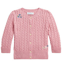 Polo Ralph Lauren Cardigan - Strik - Tickled Pink m. Blomster