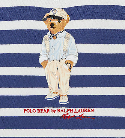 Polo Ralph Lauren Sweatshirt - Hemingway - Navy/Hvidstribet m. B