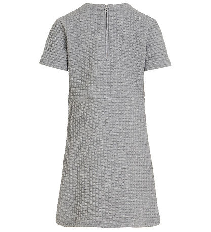Calvin Klein Kjole - Jacquard Quilted - Light Grey Heather