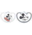 Nuk Sutter - Space - 2-pak - Mickey Mouse - Grå/Hvid