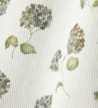 Lil' Atelier Bluse - Rib - NmfGavo - Coconut Milk/Blue Flower