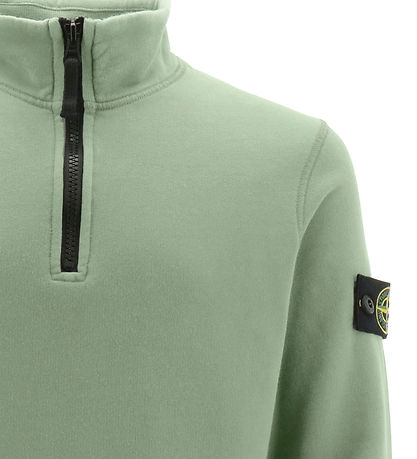 Stone Island Sweatshirt m. Lynlås - Sage