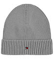 Tommy Hilfiger Hue - Strik - Small Flag - Light Grey Heather