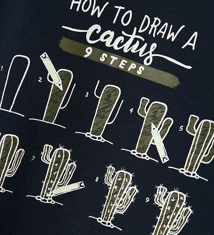 Name It T-shirt - NmmPhow - Dark Sapphire/ Cactus