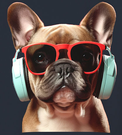 Name It T-shirt - NmmVoto - Dark Sapphire/Dog With Sunglasses