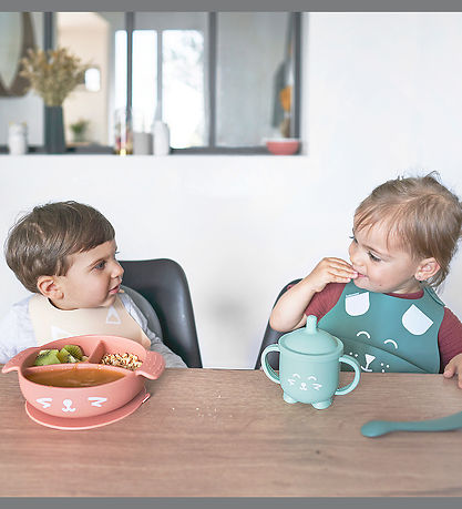 Babymoov Spisesæt - 4 Dele - Learn'isy - Rose m. Print