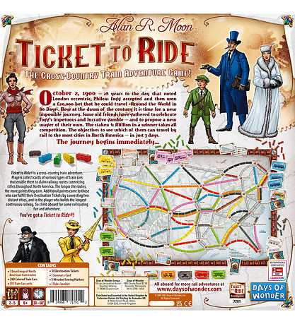 Asmodee - Ticket To Ride Brætspil - USA - Nordic