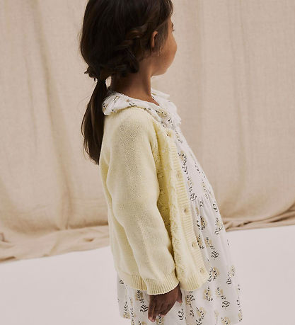 Lil Atelier Cardigan - Strik - NmfKaja - Lemon Icing