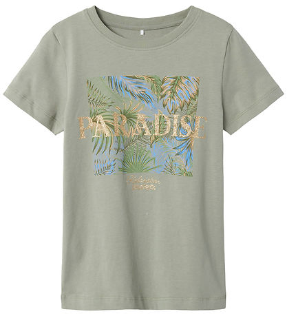 Name It T-shirt - NkfPfarina - Forest Fog m. Print