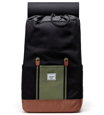 Herschel Rygsæk - Retreat - Black/Four Leaf Clover/Saddle Brown