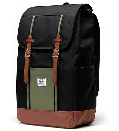 Herschel Rygsæk - Retreat - Black/Four Leaf Clover/Saddle Brown