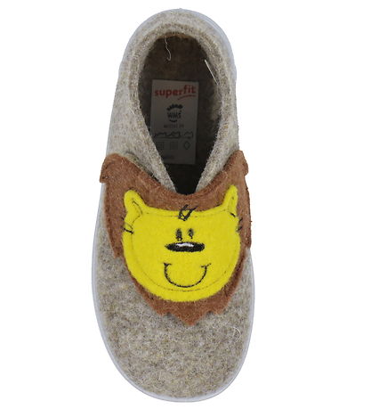 Superfit Hjemmesko - Uld - Happy - Beige/Grå