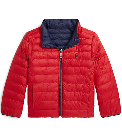 Polo Ralph Lauren Dynejakke - Vendbar - Navy/Rød