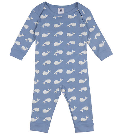Petit Bateau Natdragt - Blå m. Hvaler