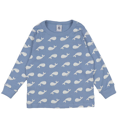 Petit Bateau Nattøj - Blå m. Hvaler